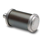 Filter Silencer - 1/4" (6,35 mm) NPT hanngjenger - Diameter: 4,6 cm. - Lengde: 11 cm. - Type: F02 19