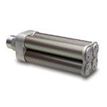 Filter Silencer - 4" (101,6 mm.) BSPT hanngjenger - Diameter: 20,3 cm. - Lengde: 59,8 cm. - Type: F40 17