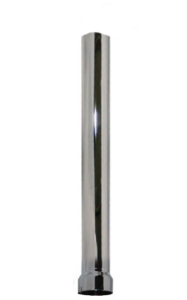 Rett Chrome topprør - Innv./utv. diam.: 7" / 17,8 cm. -  Lengde: 108" / 274 cm